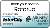 Book your seat to Rotorua by coach or by air